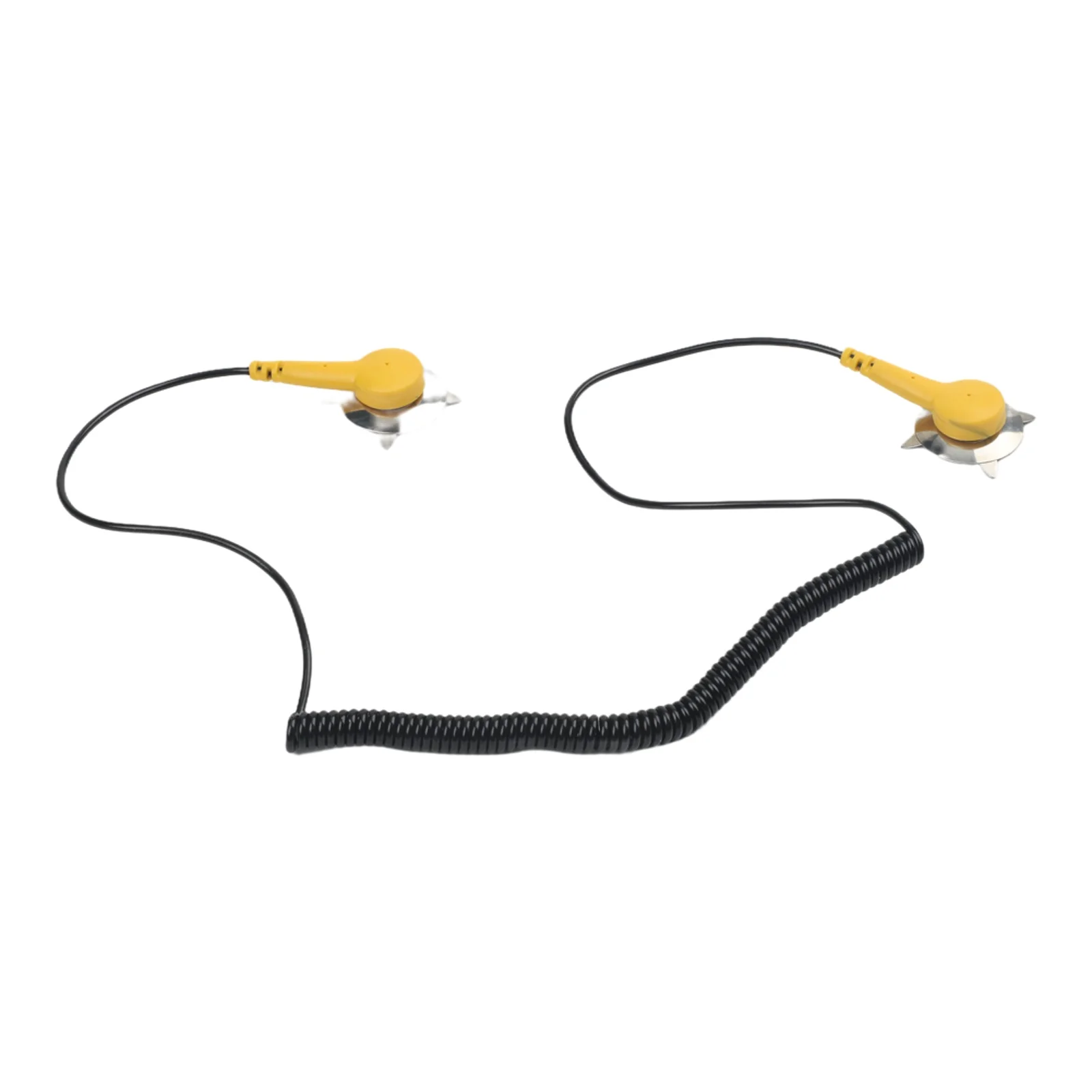 ESD Grounding Wire With Spiral Design Double Star Claw Connectors And Suction Cup For Anti-static Mat Grounding