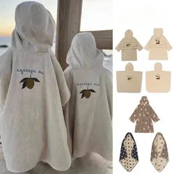 Asciugamano per bambini KS danese asciugamano da bagno per bambini stampato mantello con cappuccio in spugna con asciugamano da bagno per ragazza in stile nordico