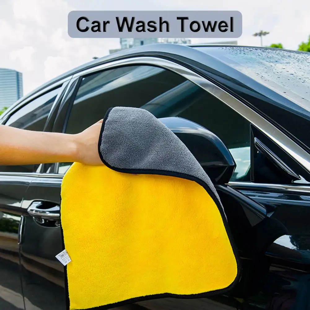 Car Cleaning Towel Coral Fleece Car Wash Cloth Dual Color Ultra Soft  Useful Super Absorbent Automotive  Wash Towel