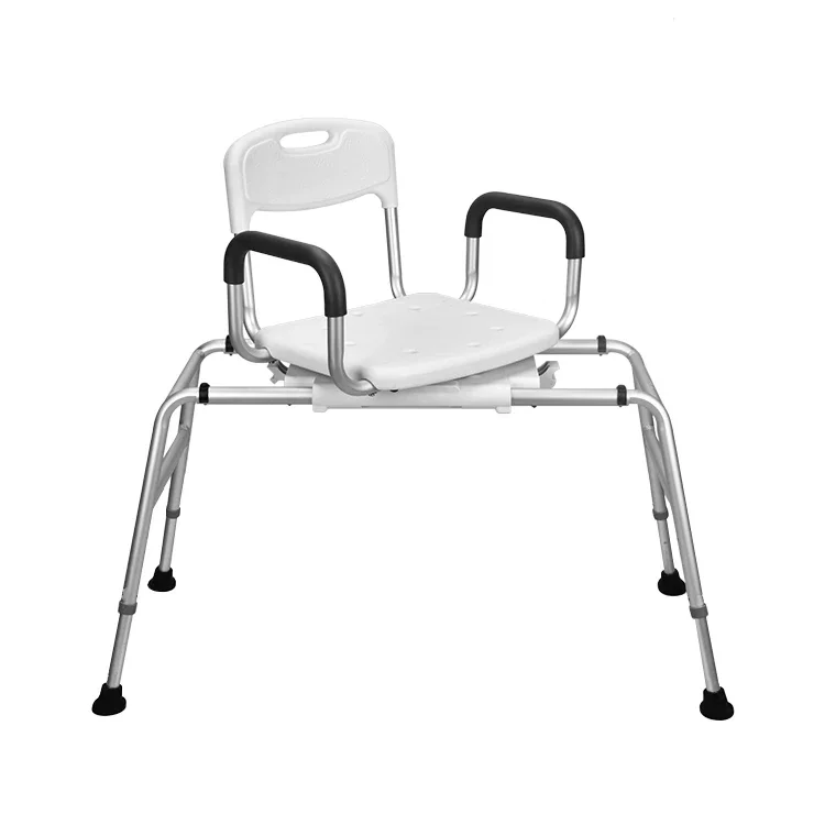 

Medical Bath Chair with Arms and Back Lightweight White Shower Bench Bathtub Stool