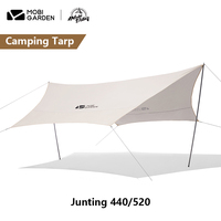 MOBI GARDEN Camping 440/520 Folding Canopy Sunshade Awning 7-8 People Large Space Tarp Outdoor Waterproof Shelter Picnic Tent