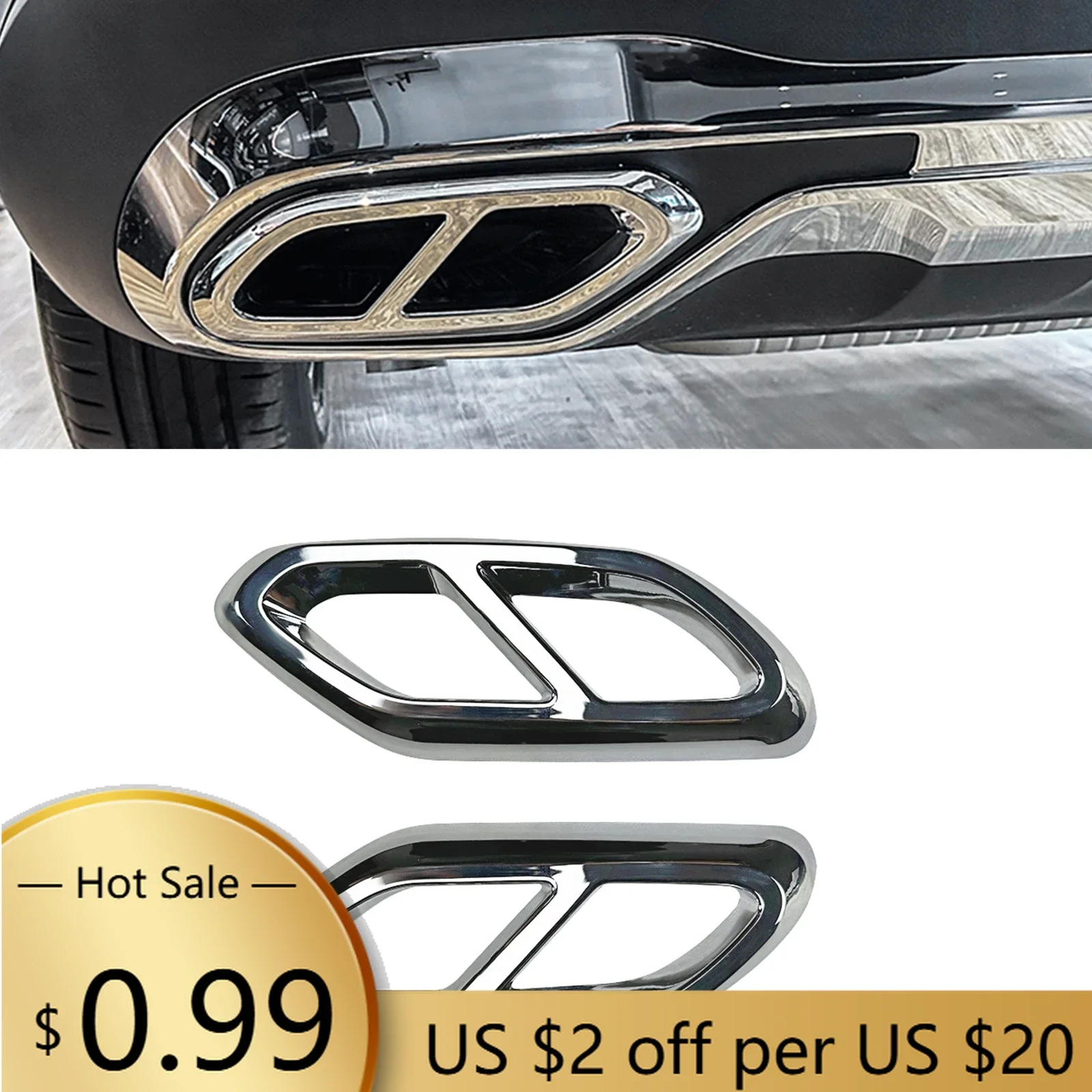 

Чехлы на руль для Mercedes Benz GLC Class X254 2023-UP GLC260 GLC300 AMG, задний бампер, выхлопная крышка, накладка на глушитель, четырехнаконечник воздуха