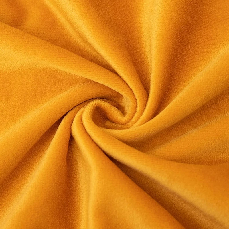 Velvet Soft Solid Decorative Throw Pillow Cover with Tassels Boho Accent Luxury Gift Cushion Case for Couch Bedroom Car Yellow