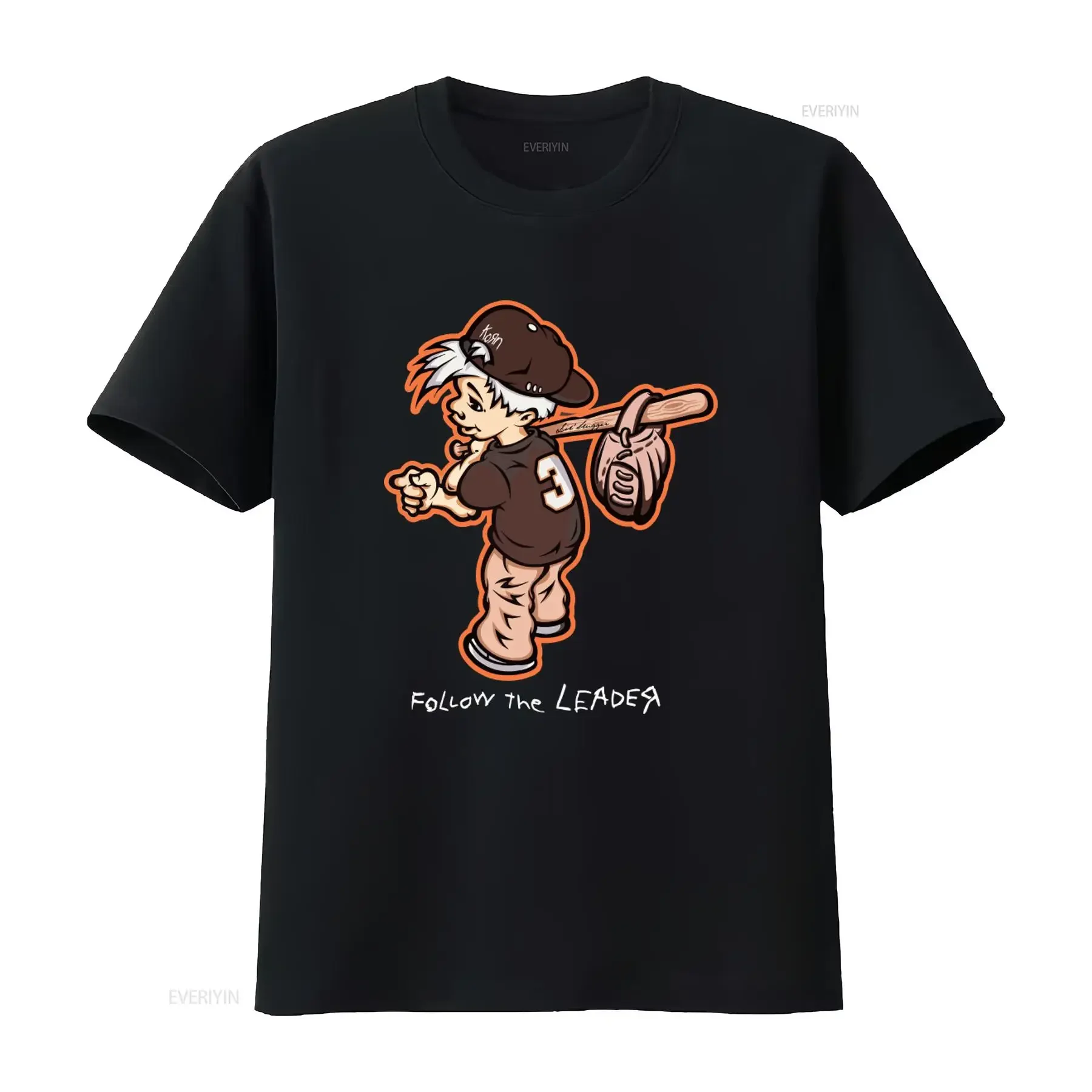 Camiseta vintage de los años 90 de Korn Lil Slugger con diseño promocional del álbum Follow The Leader, talla L, 22 x 30, diseño retro de béisbol, perfecta para un estilo vintage.