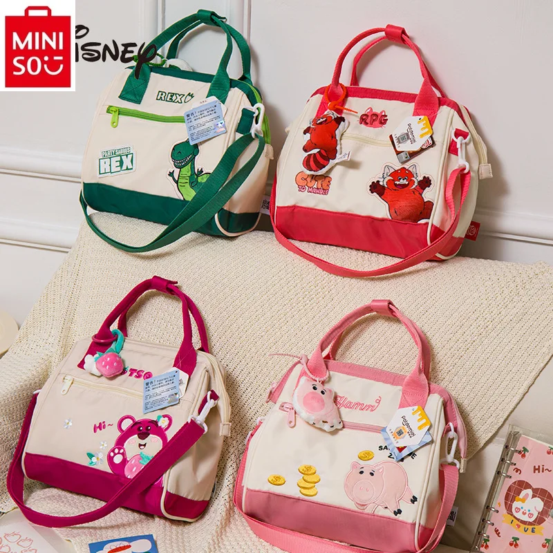 MINISO-Sac à main Harvey Bear pour étudiant, sac à bandoulière de grande capacité, dessin animé mignon, haute qualité, mode Disney