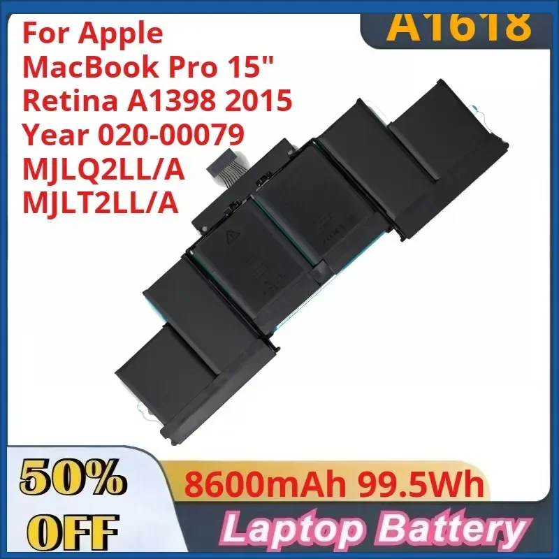 A1618 8600mAh 99.5Wh Battery For Apple MacBook Pro 15