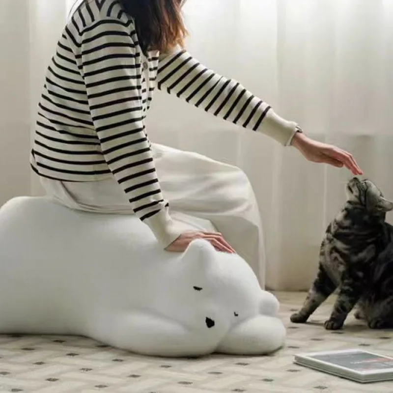 

Ins Internet celebrity bear casual single cute polar bear panda lazy sofa can lie on the bedroom bed super soft