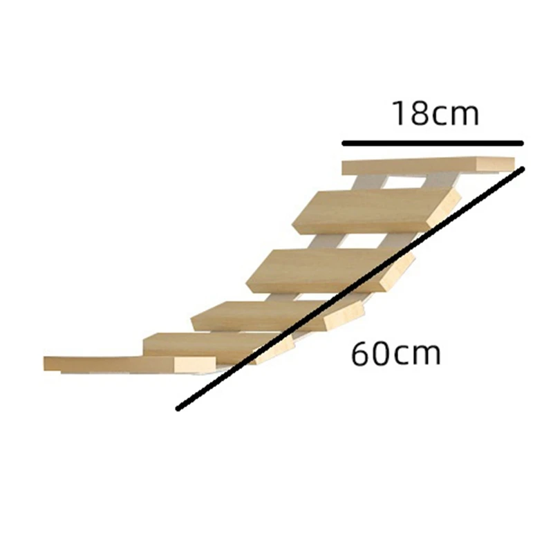 Cat Hammock Climbing Frame Wall Ladder, Climbing Frame Connector, Small Solid Wood Cat Climbing Frame