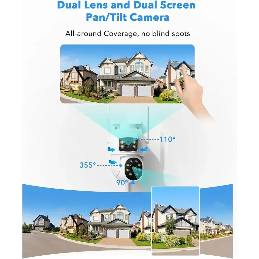 Wireless Security Camera System with 10.1