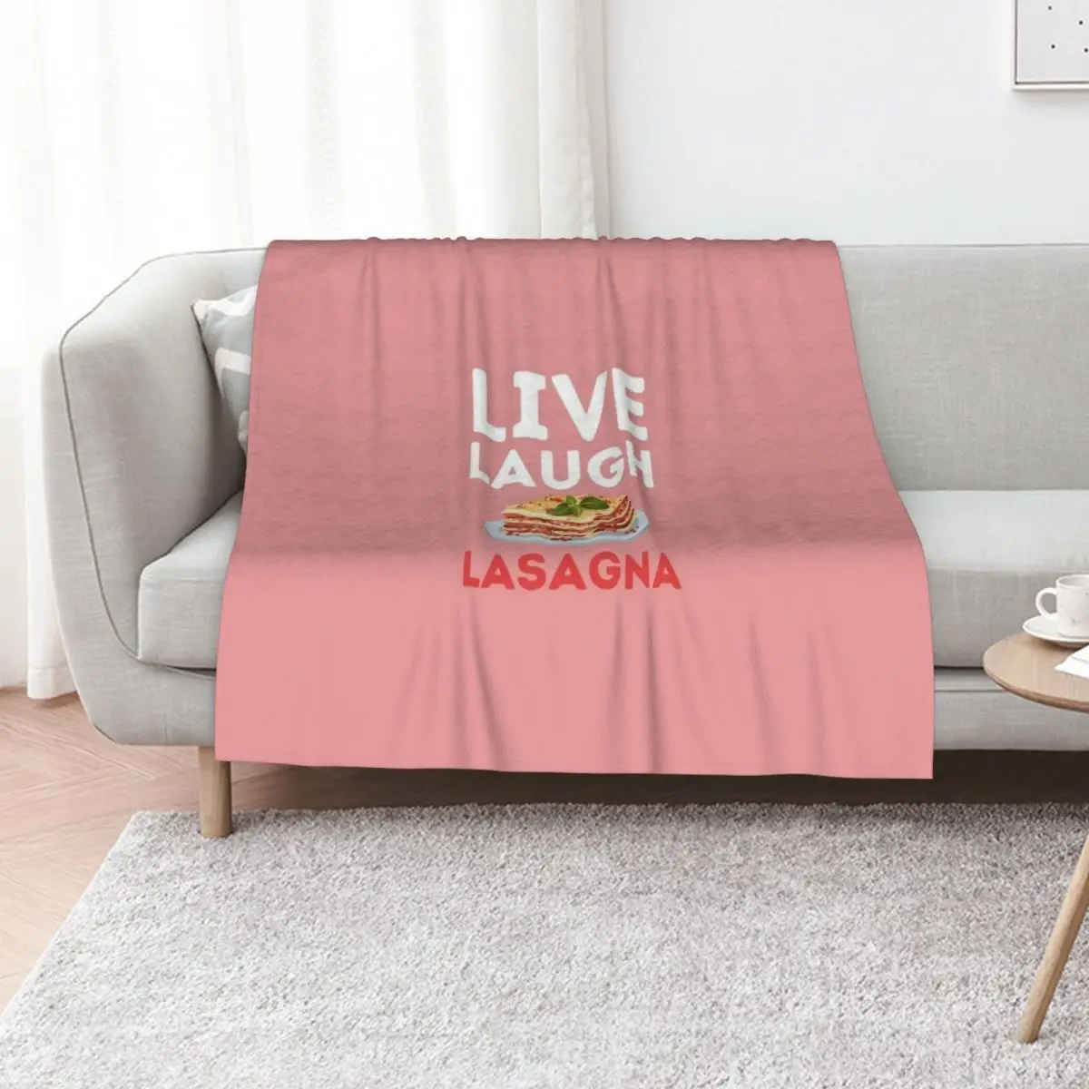 Live Laugh Lasagna - Funny lasagna enthusiast design Throw Blanket Comforter Soft Plaid Softest Luxury Thicken Plush Blankets