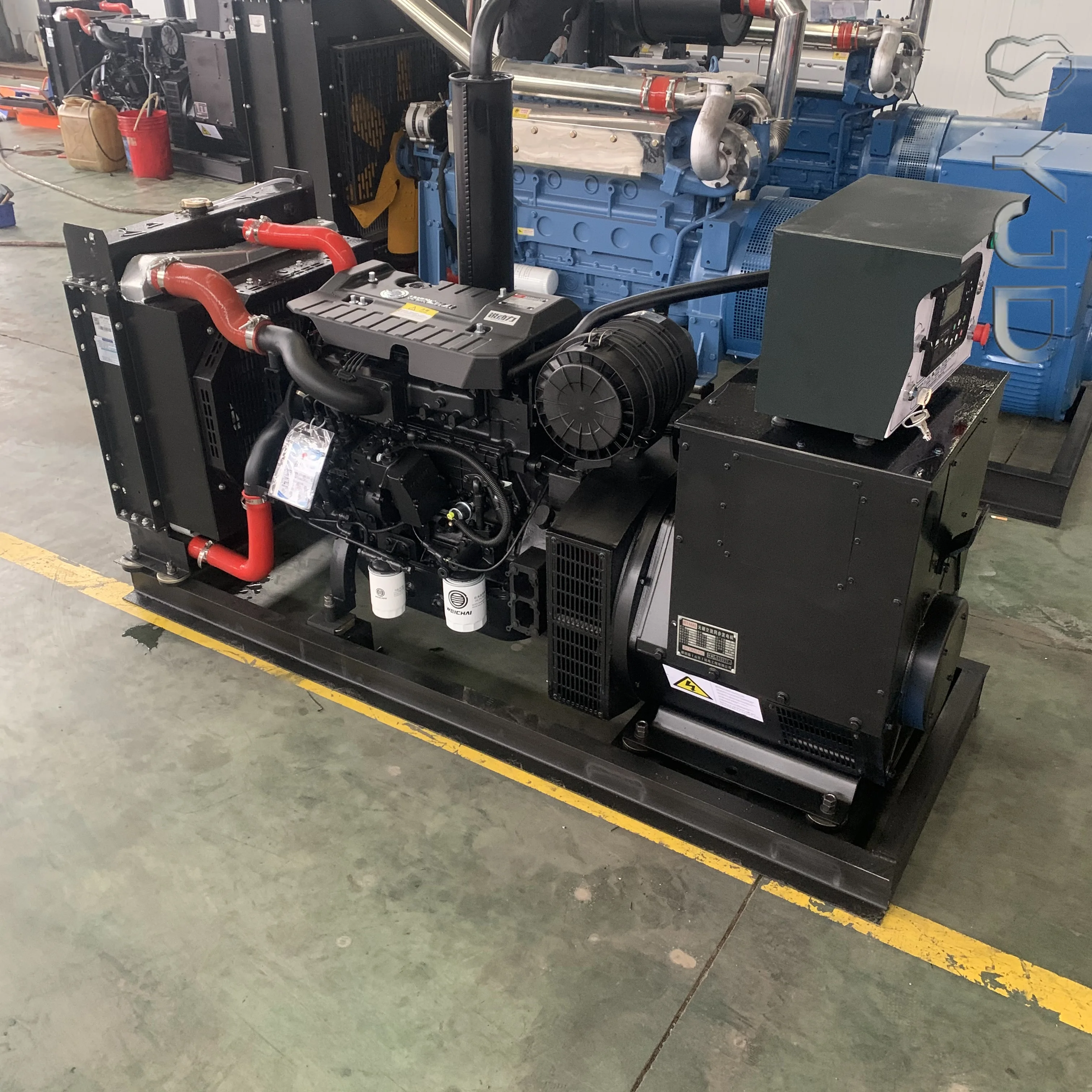 Hot Sale  WP4.1D80E200 75KW/ 93KVA Open Type Diesel Electric Generator Auto/Remote Start 1500rpm 50Hz/60Hz 12V