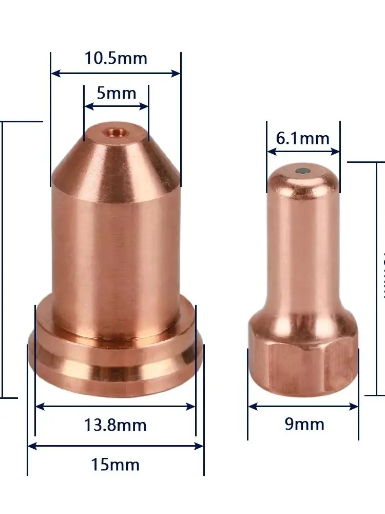 BackStrike 5pcs 52558 Electrode and 5pcs 51311 Nozzle fit NO HF PT 80 PT80 PT-80 IPT80 PTM80 PTM-80 IPT-80  Plasma Cutting Torch