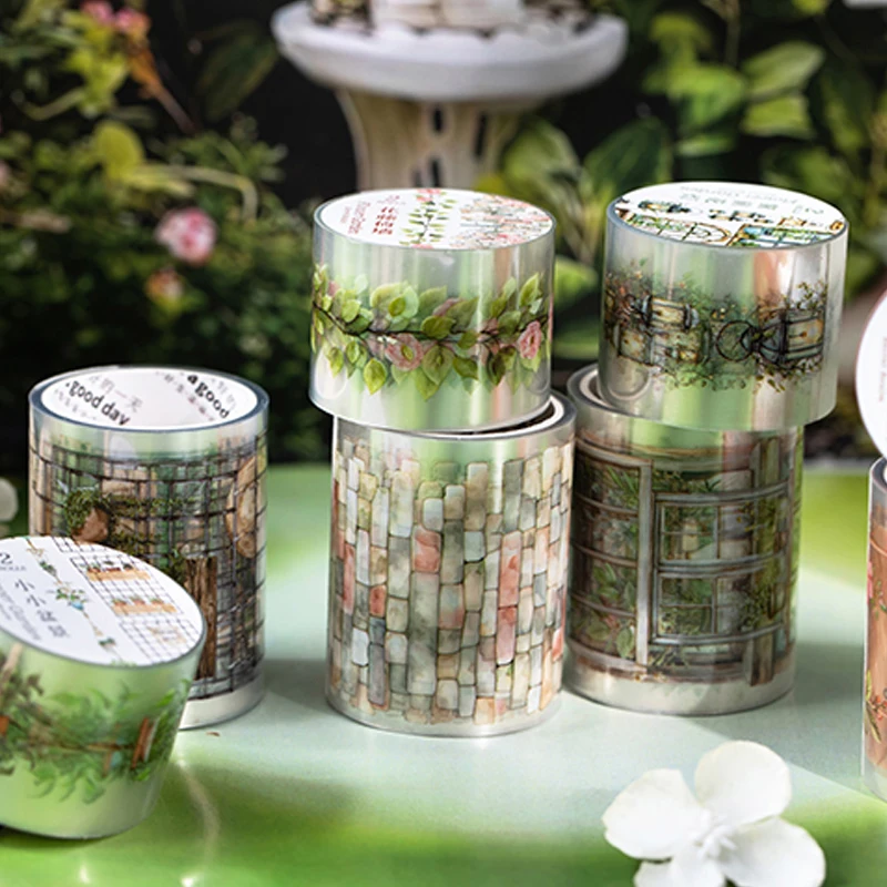 

2-х рулонный садовый пейзажный набор, лента Васи для скрапбукинга, фоторамка, чашка, канцелярские принадлежности для рукоделия, журнал, чехол для телефона, блокнот