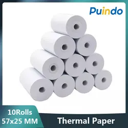 Papel térmico blanco para cámara de niños, impresión instantánea, papel de impresión, piezas de accesorios de repuesto, 12 rollos, 57x25 MM