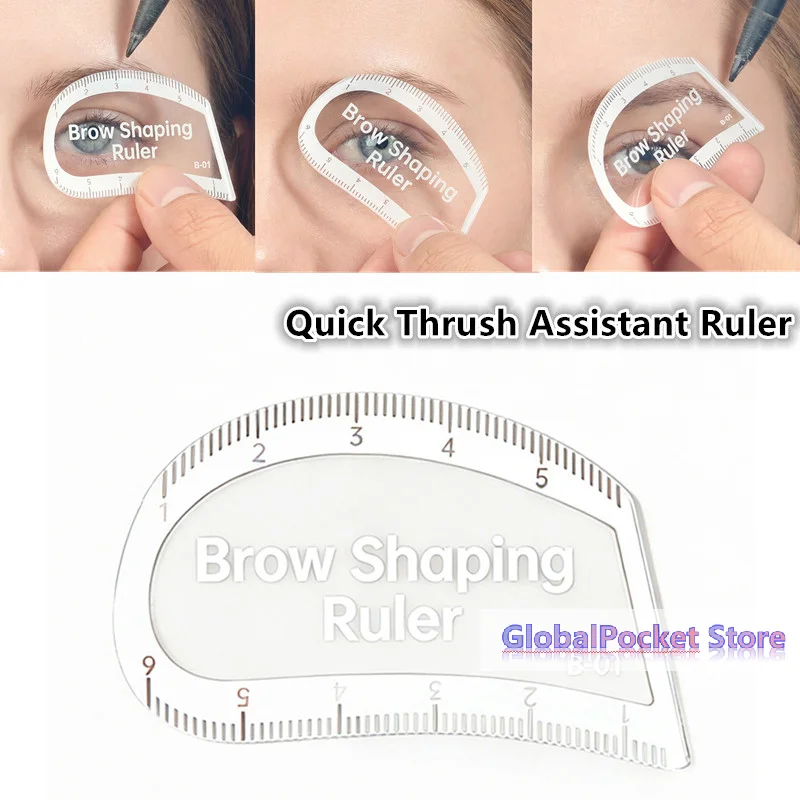 1PCS Brow Mapping Ruler Eyebrow Shaping Ruler 1 Minute Fast Drawing Design Brow Easy Tool Microblading Permanent Makeup Stencils