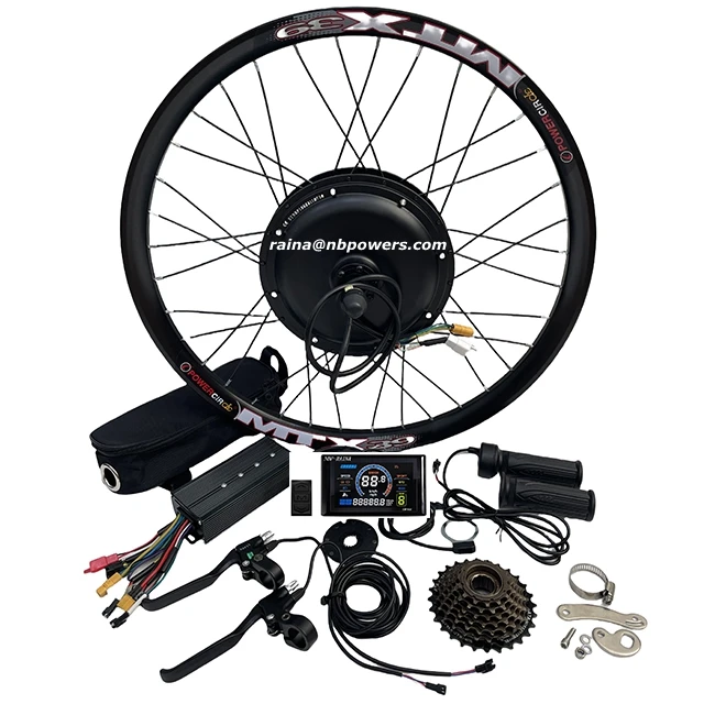 48/52V2000W MTX39 Electric bike hub motor kit with 40A dual hall sine wave controller SW900 colorful display 7speed freewheel