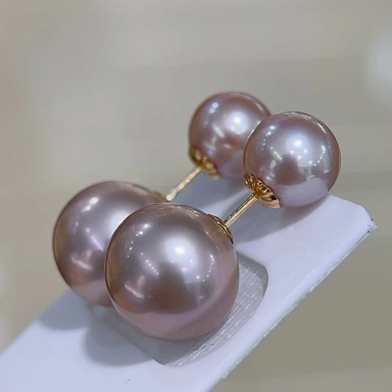 

Серьги-гвоздики SGARIT с двойным натуральным жемчугом, ювелирные изделия для женщин с 8-9 мм и 11-12 мм, настоящий жемчуг Эдисона, 18-каратное золото, шпильки для ушей