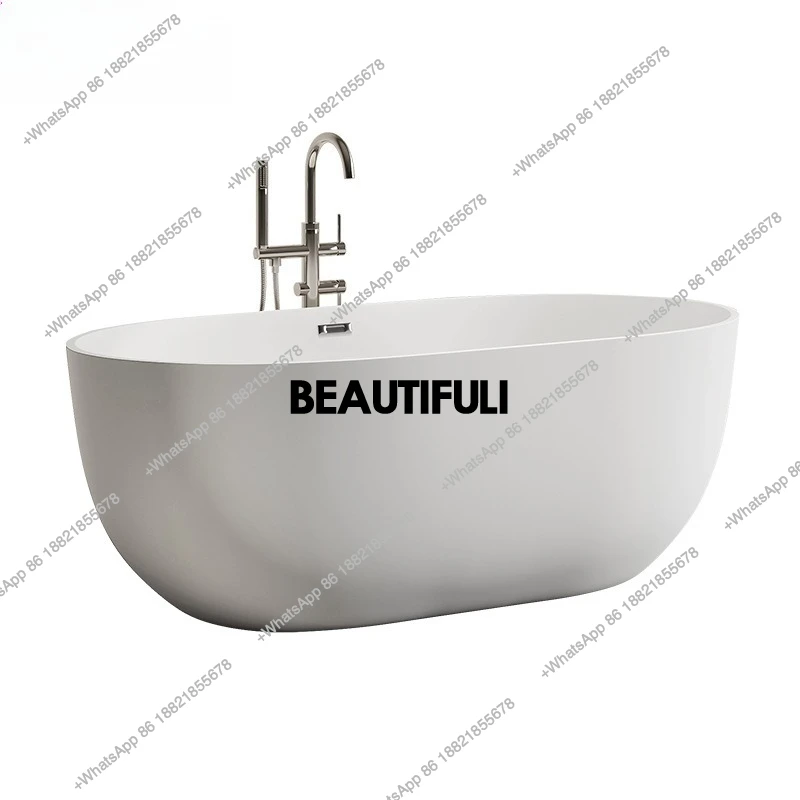 Oval independent bathtub Japanese-style bubble pool home hotel bed and breakfast bathtub