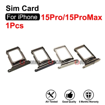 IPhone 15 için Pro Max 15Pro çift SIM kart tek Sim tepsi yuvası siyah mavi beyaz yedek parçalar