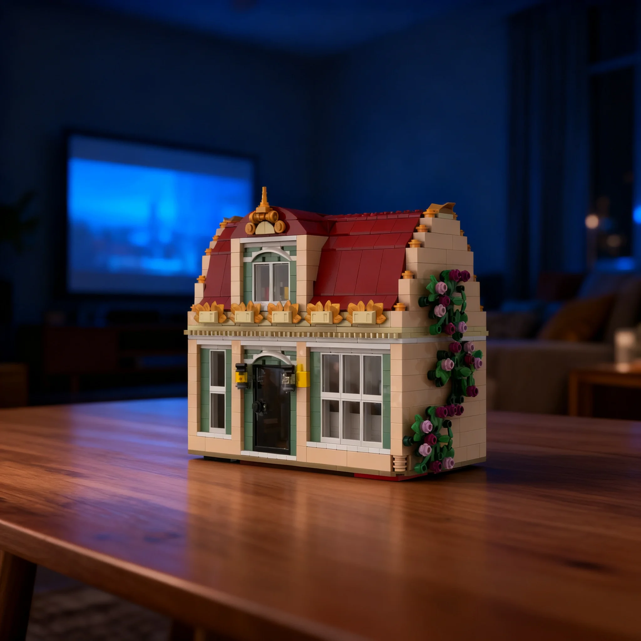 918pcs MOC Cafe Fleur V2 2nd Floor & Roof Modular Buildings Model Building Blocks Construction Toy Christmas Gift Assemble Idea