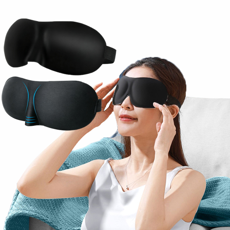3D Stereo Sleep Eye Mask 100% Blackout Light Blocking Soft Comfortable Zero Pressure Eyeshade Portable Blindfold for Men Women