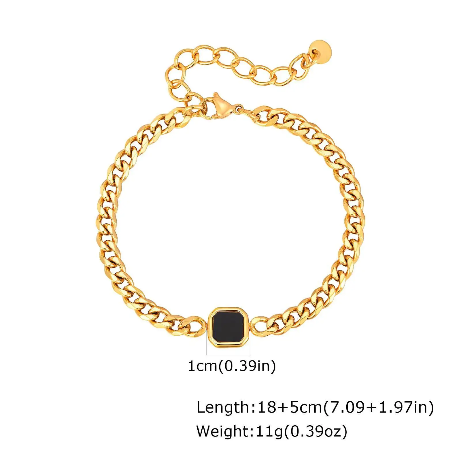 Trendiges Herrenarmband, kubanisches Kettenarmband aus Edelstahl, Schmuckgeschenk für Ehemann, BBF, Sohn