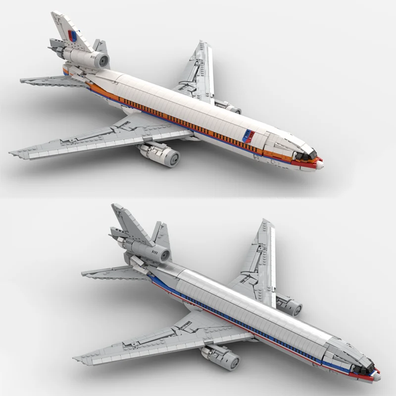 

MOC United DC-10 American Airlines модель самолета DIY сборка строительные блоки игрушка детский подарок на день рождения
