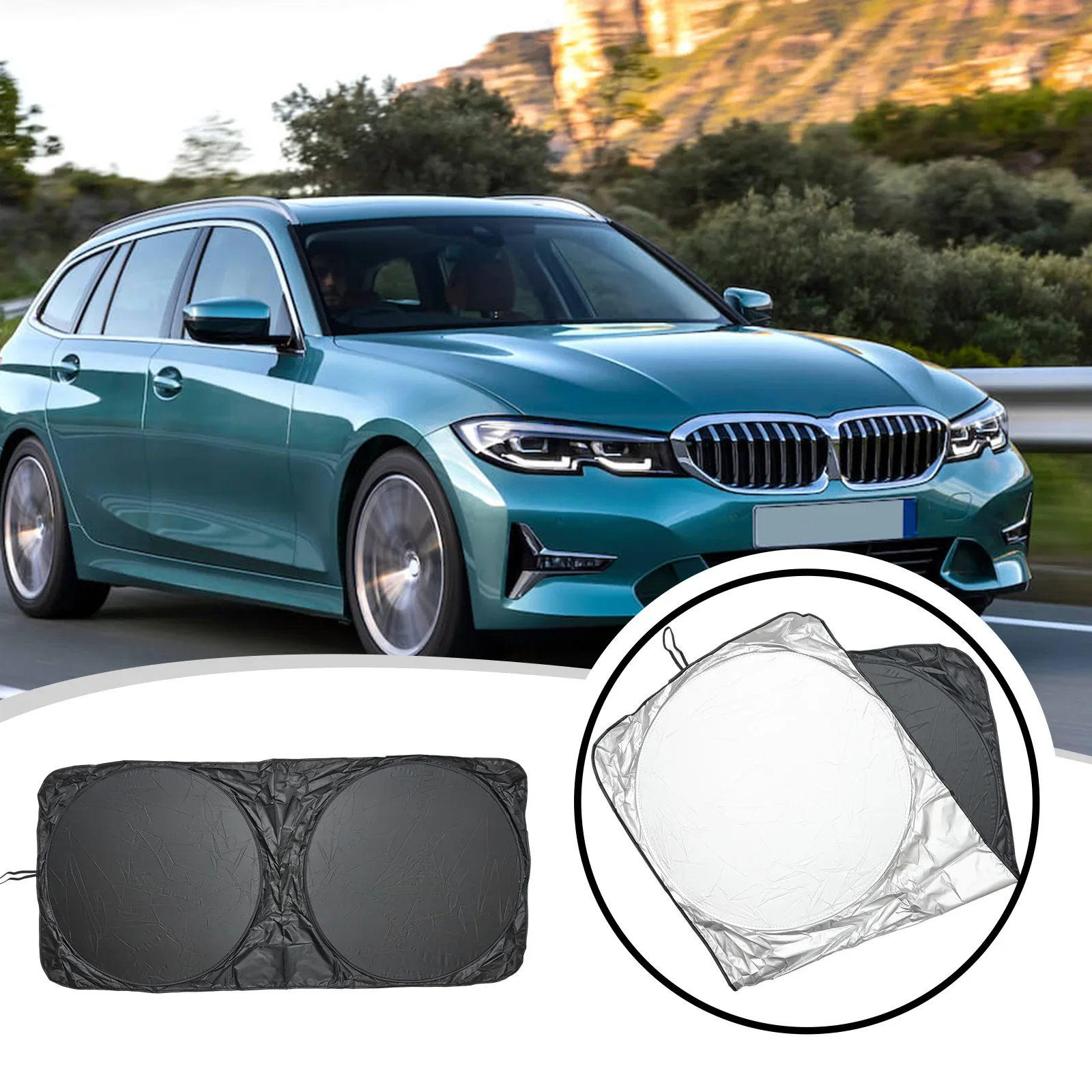 None Car Accessories Windshield Shade Auto Car 1 PC 150x70cm Car Windshield Sun Shade Sun Shade Shield Cover Visor