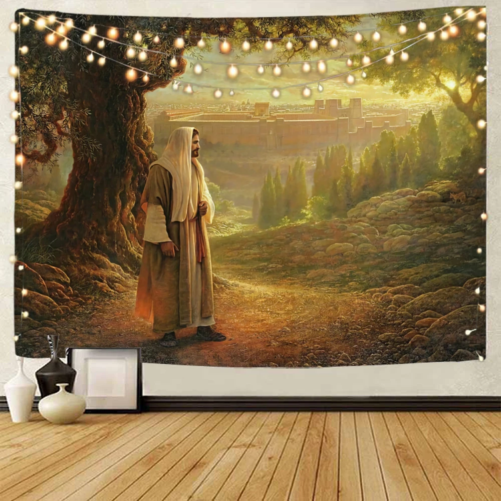 Classical painting, Jesus missionary background decoration, tapestry, Christ Jesus redemption background decoration, tapestry