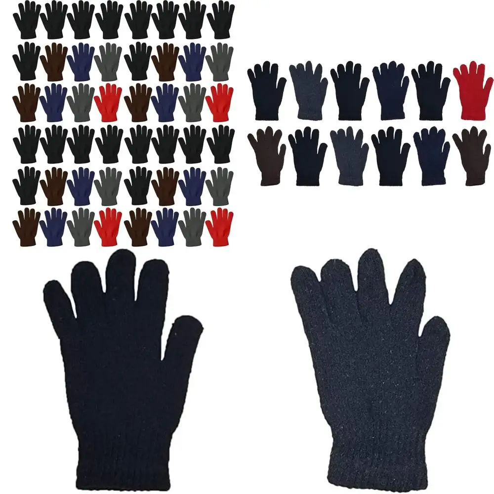 

Winter Warmth Magic Gloves - Bulk Assorted Men's & Women's Stretchy Brushed Interior Gloves for Cold Weather