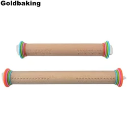 Adjustable Wood Rolling Pin with Removable Rings