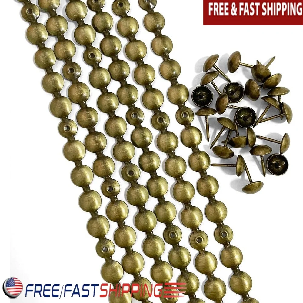 

5M Upholstery Tacks Strips Decorative Nail Trims Sofa Headboard Bench Nailhead Tapes Single Tacks DIY Furniture Upholstery