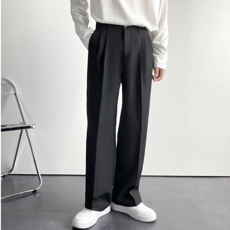 IEFB Autumn New Straight Suit Pants Loose Casual Men\'s High Street Wide Leg 2023 Korean Fashion Male Trousers 9A4489