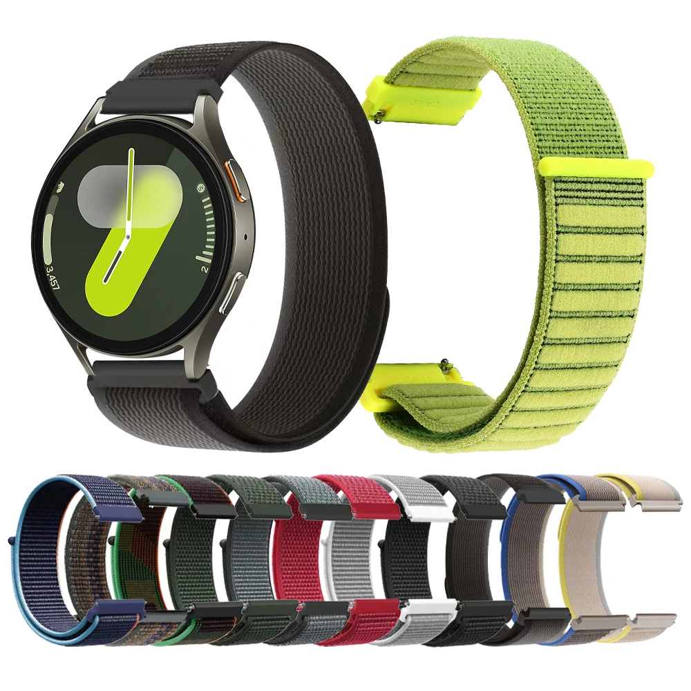 Trail Nylon Strap for Samsung Galaxy Watch 7 FE 6 5 4 40mm 44mm 5pro 45mm Sports 22/20mm Wristband for watch 6 4 Classic/Gear S3