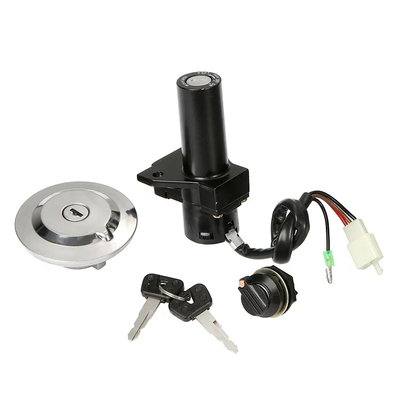 

For Yamaha YBR125 2005-2009 4 Wires 3 Pin Motorcycle Ignition Switch Lock Fuel Tank Cap Lock with Key Kit