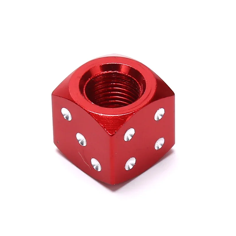 4pcs Dice Shape Car Truck Wheel Tire Air Valve Stem Cover Dust Cap Bicycle Valve Accessories