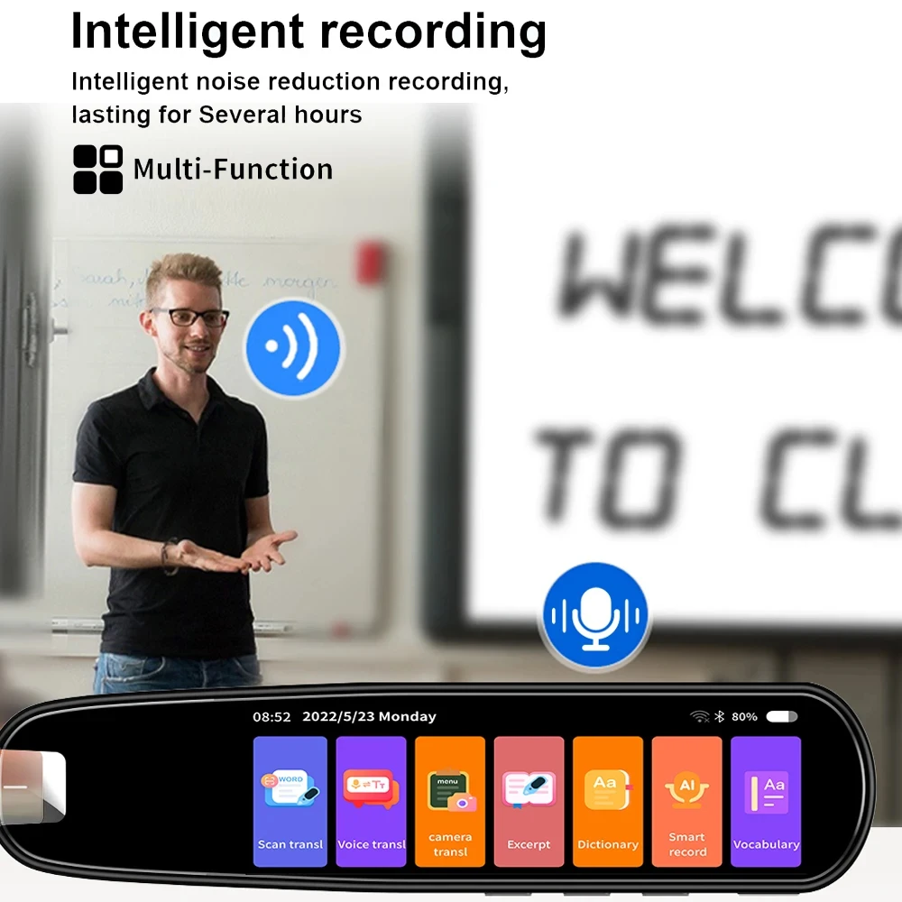 Imagem -05 - Intelligent Voice Scanning Pen Linguagem Offline 192 Idiomas Tradução Tradutor Caneta Md04