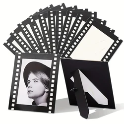 10 Film Photo Frames with Brackets European and American Classic Black and White Photos Cardboard Photo Frame Home Desktop Displ
