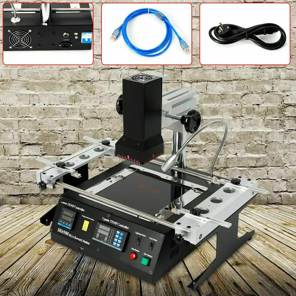 IR6500 BGA Rework Station Infrared Solder Welder System with Closed-loop Temperature Control w/USB Cable for Welding  Rpairing