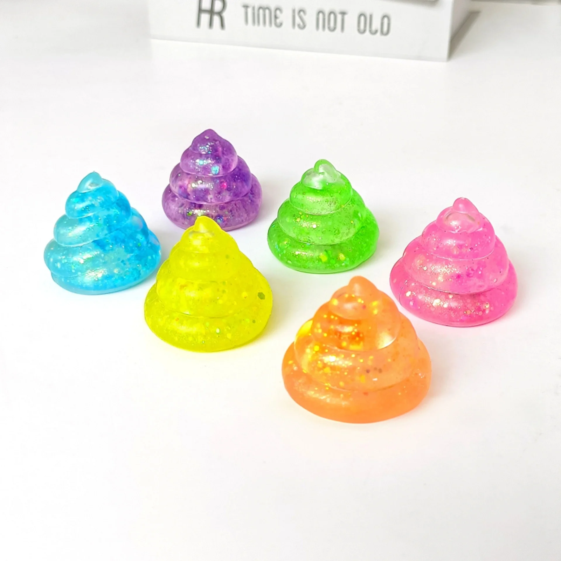 New Slow Rebound Poo Maltose Pinch Gift Soft Decompression Toy Blingbling Relief Relax Toys Poo Squeeze Toy Gift for Adult