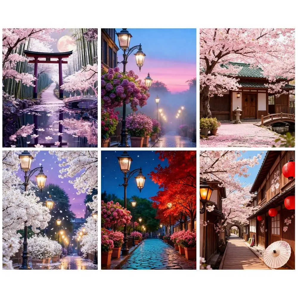 

GATYZTORY Diy Paint By Number For Adults Kits Mountain Acrylic Picture By Numbers Landscape Creative Hobby For Home Decor