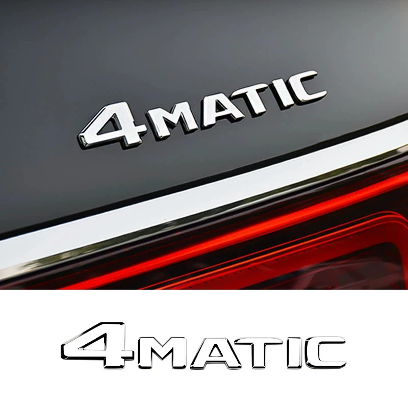 4MATIC لمرسيدس بنز C E Class GLB GLC GLE GLS AMG السيارات جذع الباب الحاجز الوفير شارة ملصق مائي شعار لاصق ملصقات