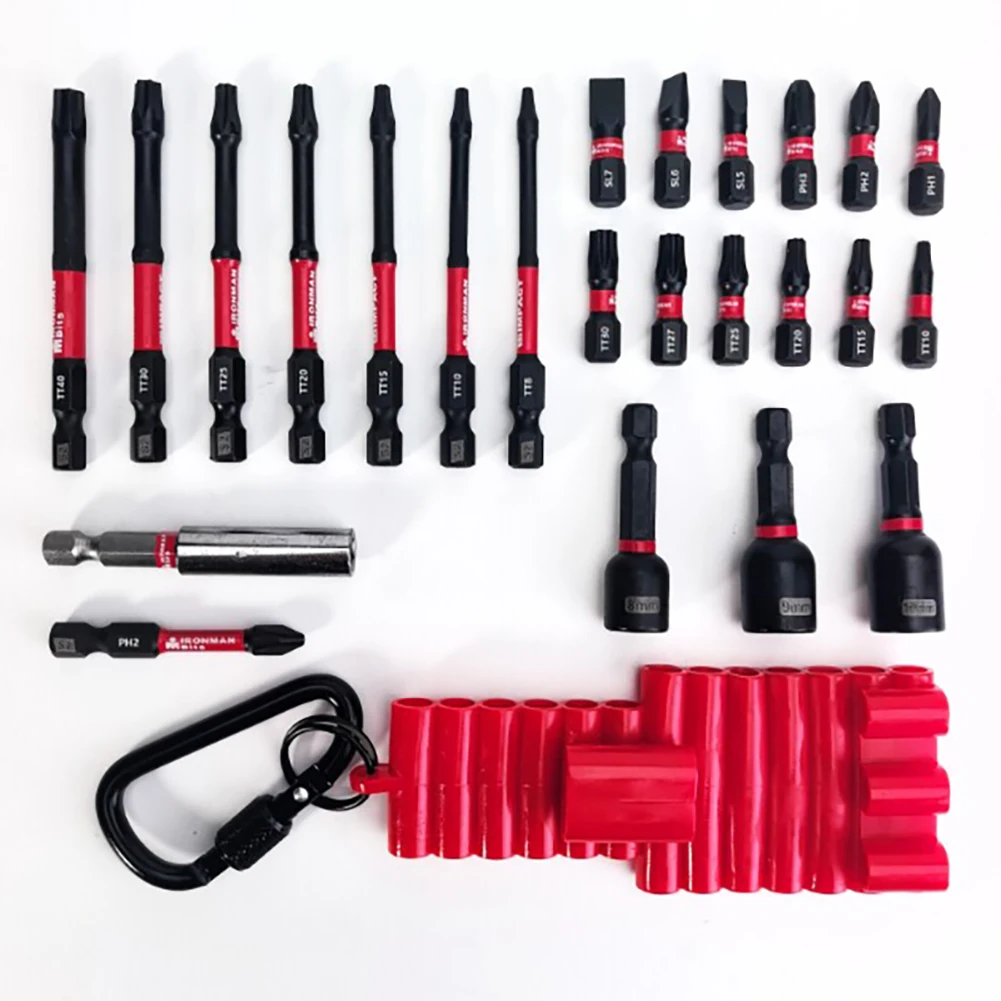 /Magnetic /Screwdriver /Bit Set High Grade Steel Extension Rod With Storage Strip For Electric Drill Power Tool Repair Accessori