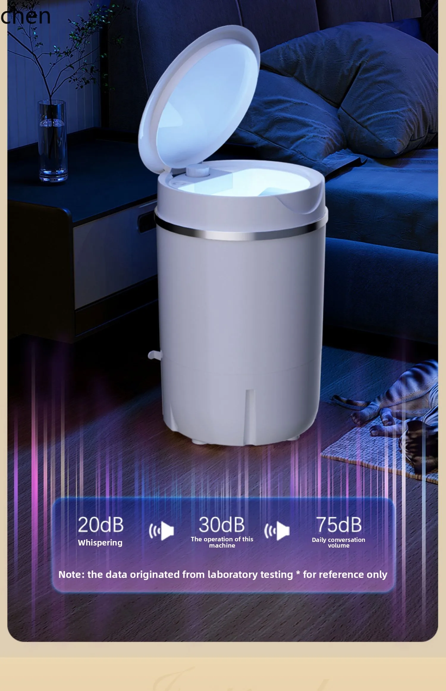 ZML small washing machine elution integrated household dormitory semi-automatic underwear sterilization