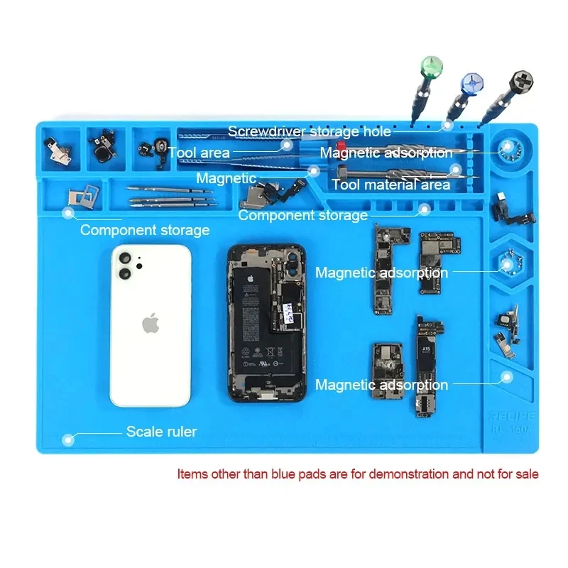 

RL-160A Repair Pad Insulation Heat-Resistant Soldering Station Silicon Soldering Mat Work Pad Desk for BGA Soldering Station