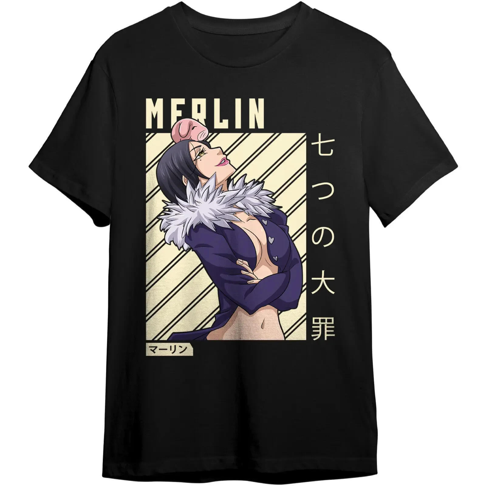 Men/Women Japanese Anime Manga Meliodas Seven Deadly Sins Merlin T-Shirt