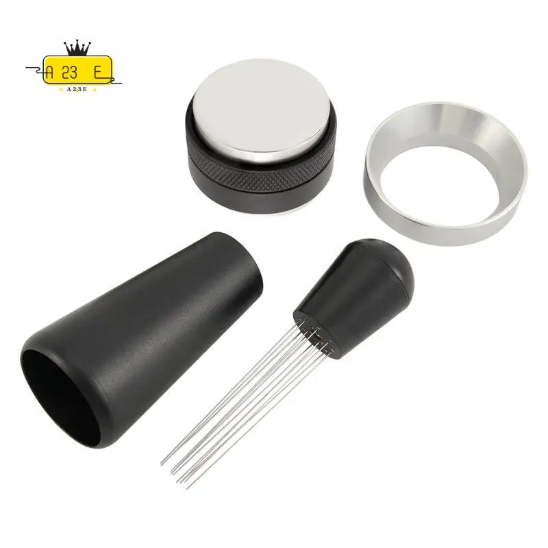 A23E-51Mm Espresso Accessories Kit, Coffee Distributor And Tamper Leveler, WDT Tool And Dosing Funnel Set