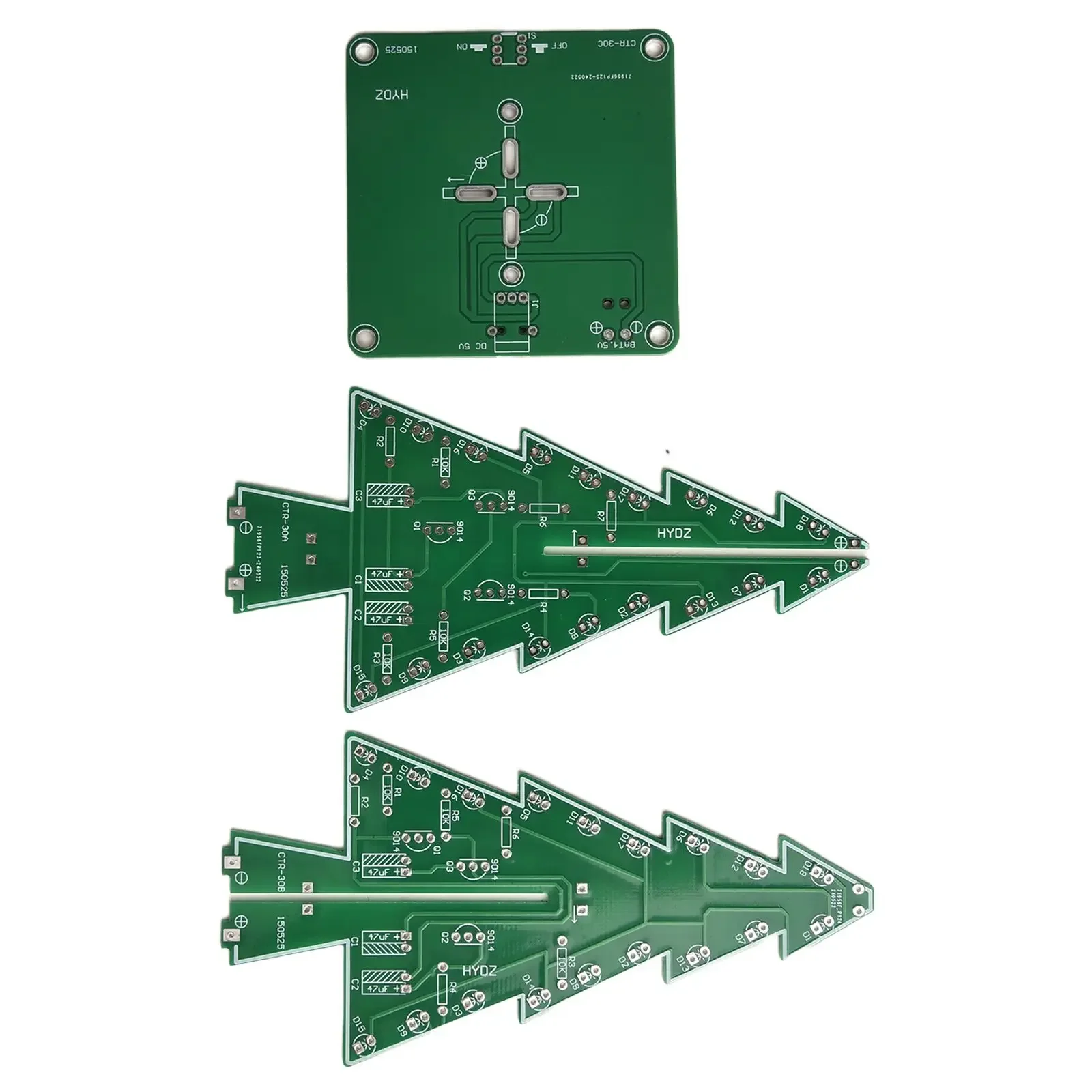 3D LED Christmas Tree Electronic Fun Kit Compact Size Double-sided Circuit Boards Manual Welding Required Christmas