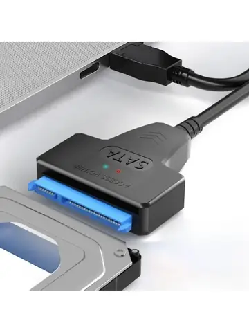 Cabo SATA para USB 3.0 / 2.0 de até 6 Gbps para disco rígido SSD externo de 2,5 polegadas SATA 3 Adaptador de 22 pinos USB 3.0 para cabo SATA III