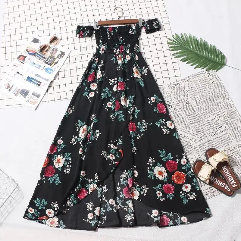 Elegant Long Summer Boho Dresses for Women 2023 Causal Maxi Floral Dress Female Beach Vacation Holiday Outfits